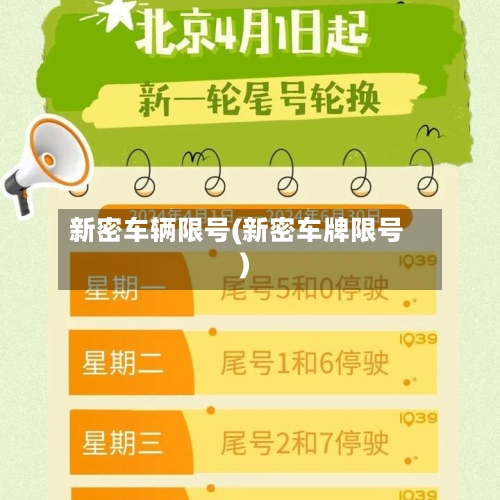 新密车辆限号(新密车牌限号)
