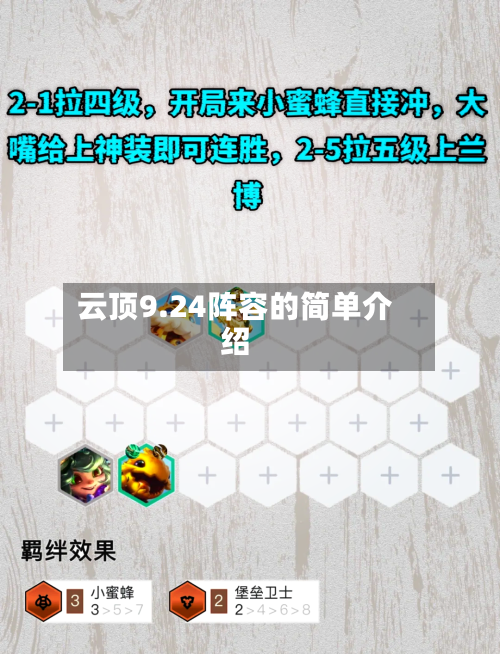 云顶9.24阵容的简单介绍
