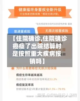 【住院确诊,住院确诊癌症了出院结算时是按照重大疾病报销吗】