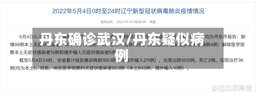 丹东确诊武汉/丹东疑似病例