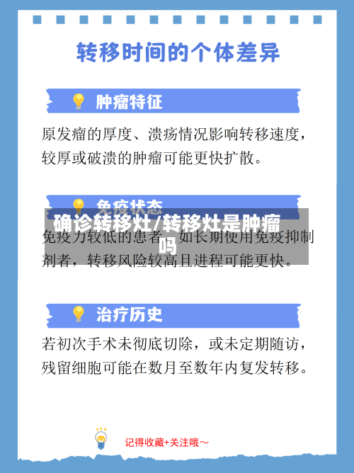 确诊转移灶/转移灶是肿瘤吗