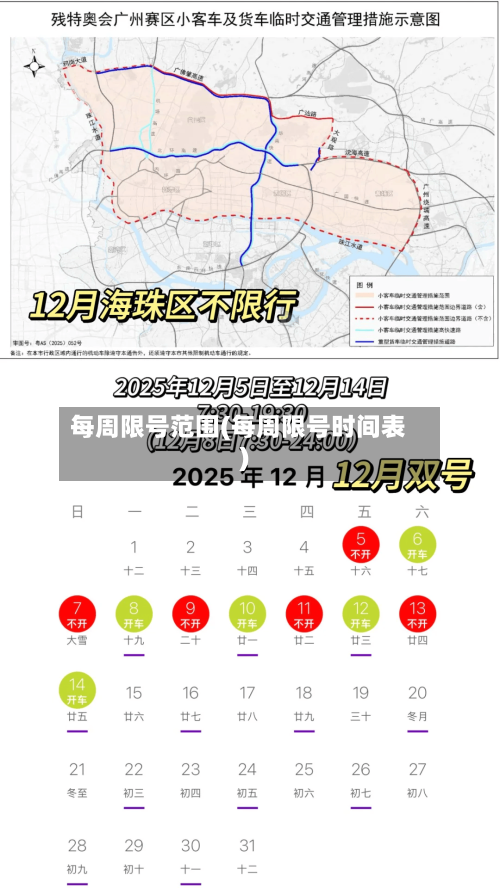 每周限号范围(每周限号时间表)