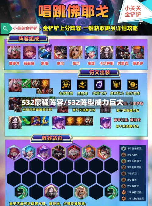 532最强阵容/532阵型威力巨大
