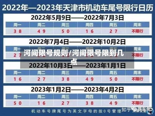 河间限号规则/河间限号限到几点