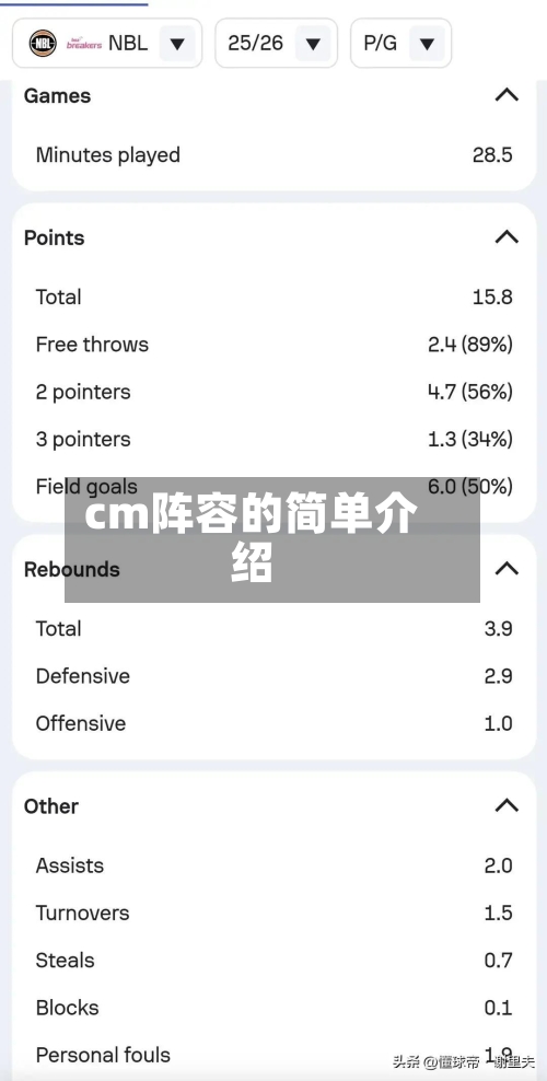 cm阵容的简单介绍