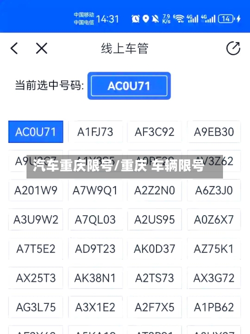 汽车重庆限号/重庆 车辆限号