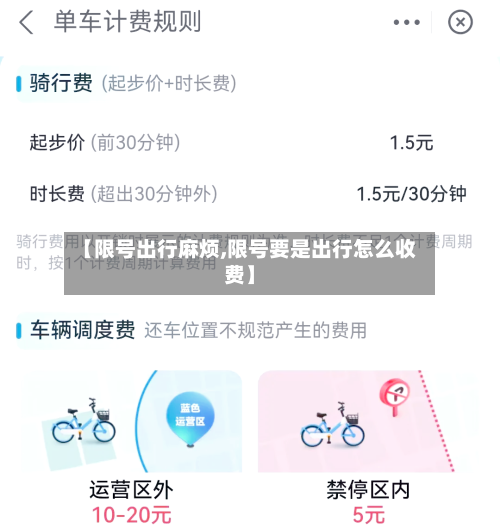 【限号出行麻烦,限号要是出行怎么收费】