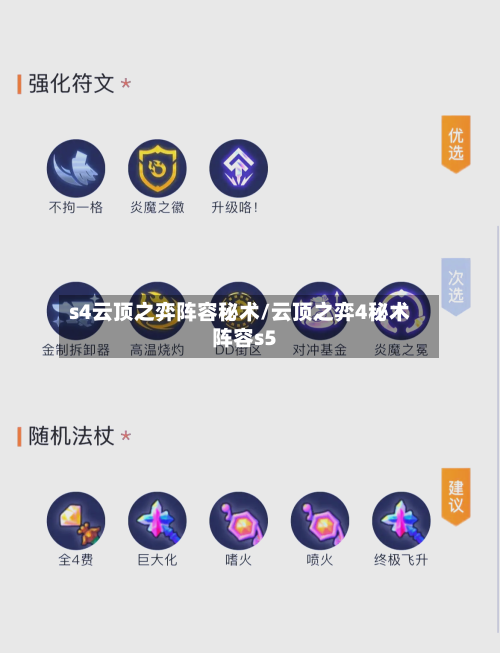 s4云顶之弈阵容秘术/云顶之弈4秘术阵容s5