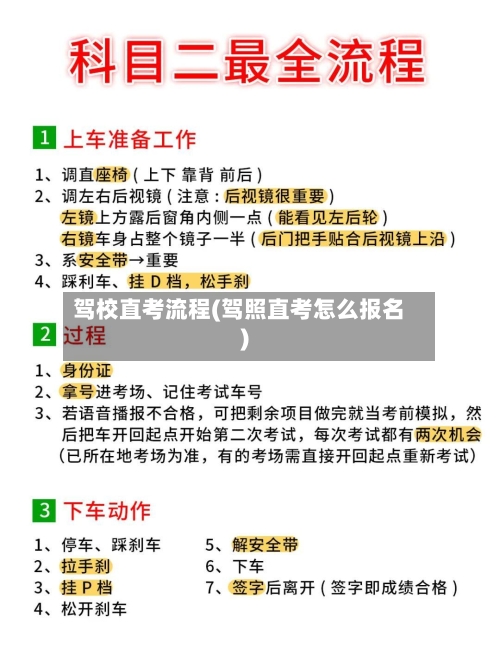 驾校直考流程(驾照直考怎么报名)