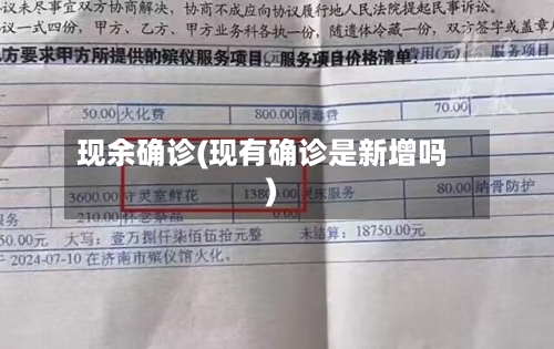 现余确诊(现有确诊是新增吗)