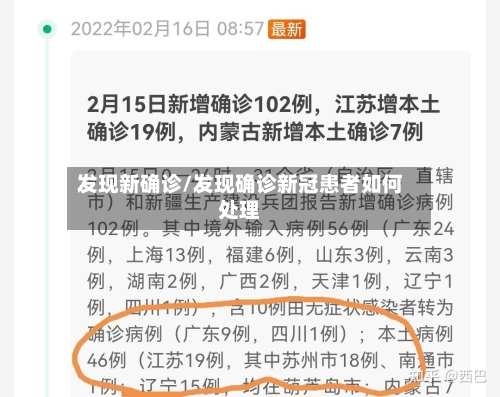 发现新确诊/发现确诊新冠患者如何处理