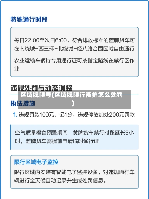 区域牌限号(区域牌限行被拍怎么处罚)