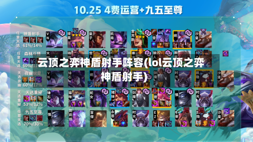 云顶之弈神盾射手阵容(lol云顶之弈神盾射手)