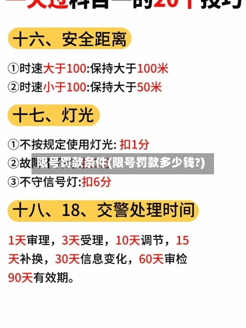 限号罚款条件(限号罚款多少钱?)