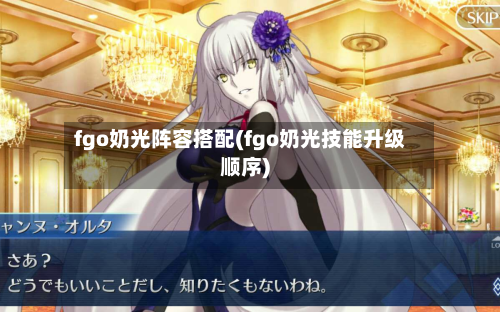 fgo奶光阵容搭配(fgo奶光技能升级顺序)