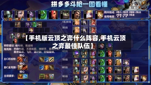【手机版云顶之弈什么阵容,手机云顶之弈最佳队伍】