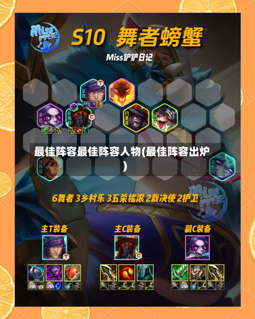 最佳阵容最佳阵容人物(最佳阵容出炉)