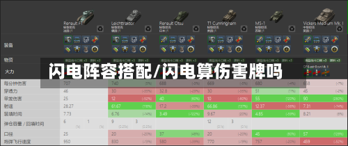 闪电阵容搭配/闪电算伤害牌吗