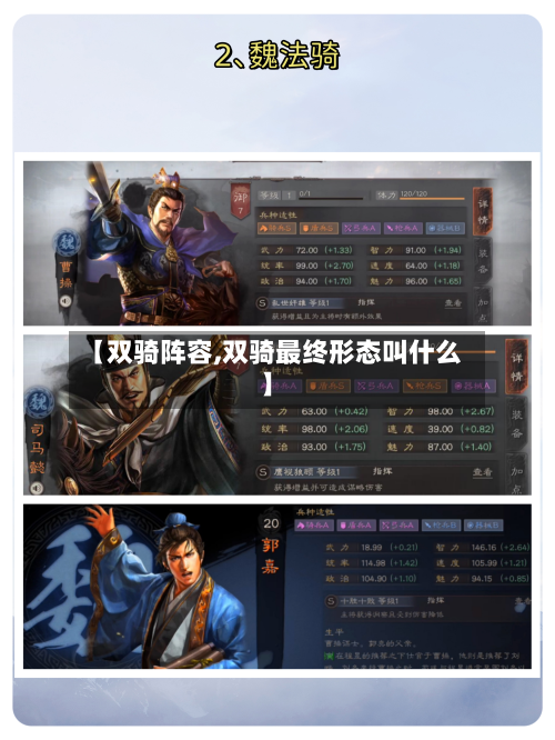 【双骑阵容,双骑最终形态叫什么】