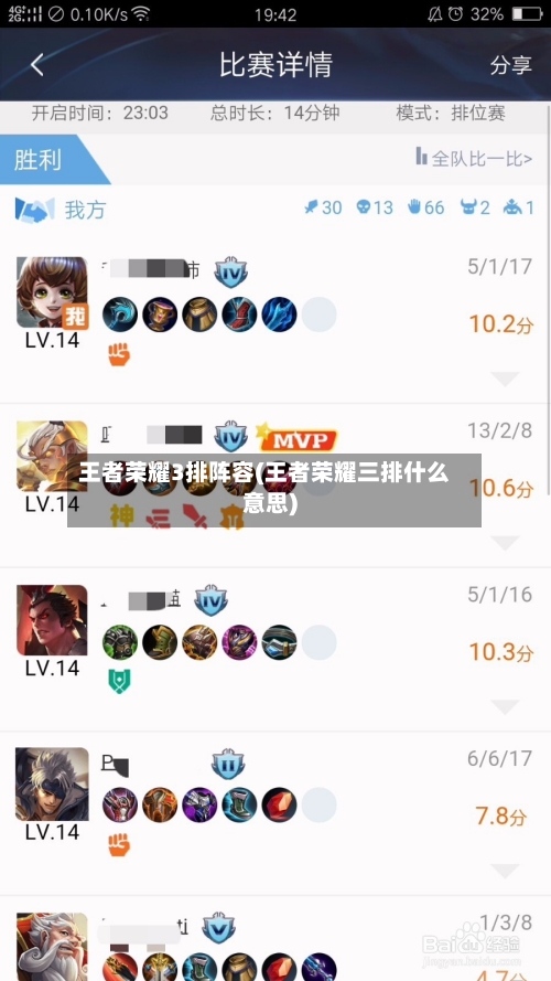 王者荣耀3排阵容(王者荣耀三排什么意思)