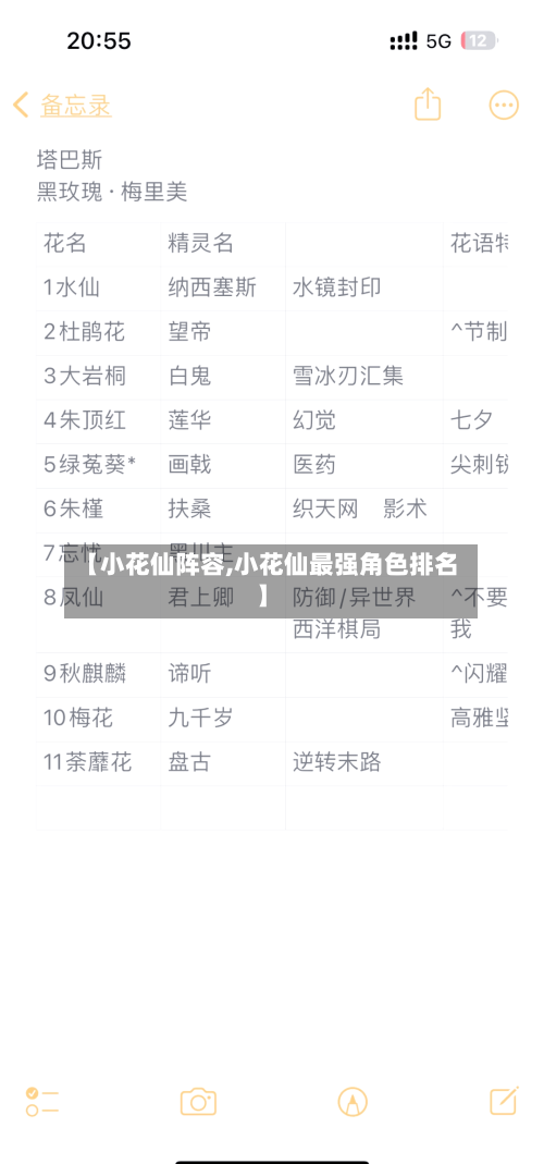 【小花仙阵容,小花仙最强角色排名】